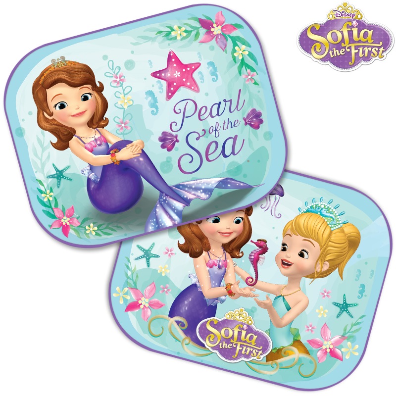 Solskydd till bil 2-pack Seven Sofia The First