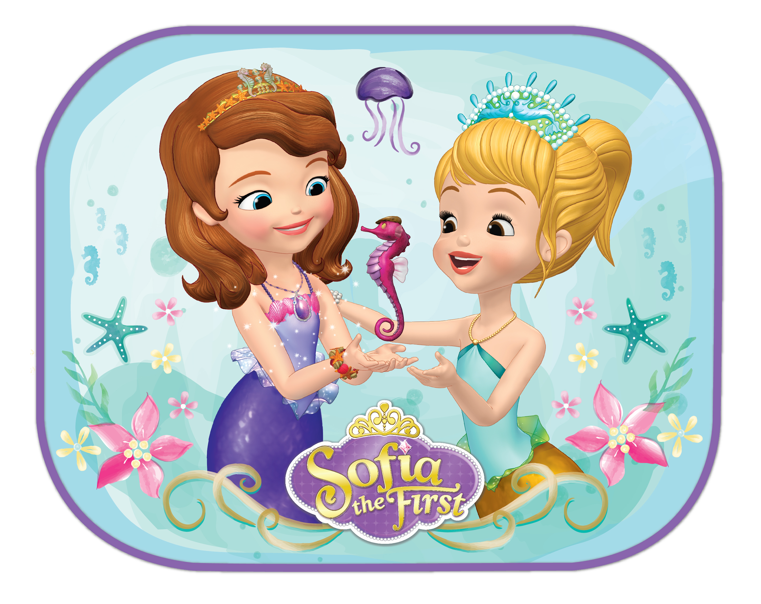 Solskydd till bil 2-pack Seven Sofia The First