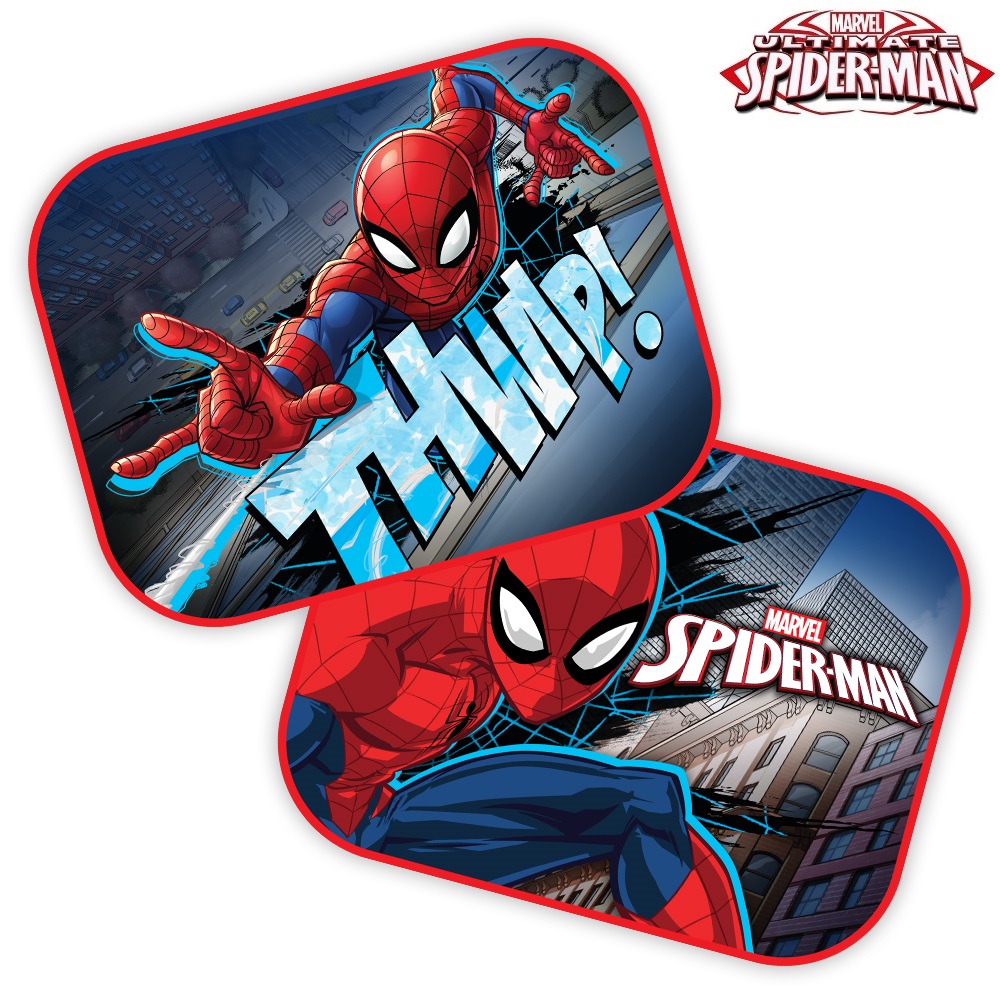 Solskydd till bil 2-pack Seven Spiderman