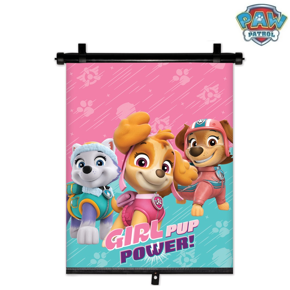 Solskydd rullgardin till bil - Paw Patrol Girl Pup Power