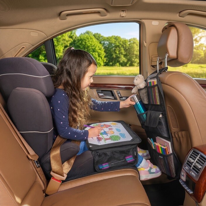 Sparkskydd med förvaring - Reer TravelKid Tidy Black