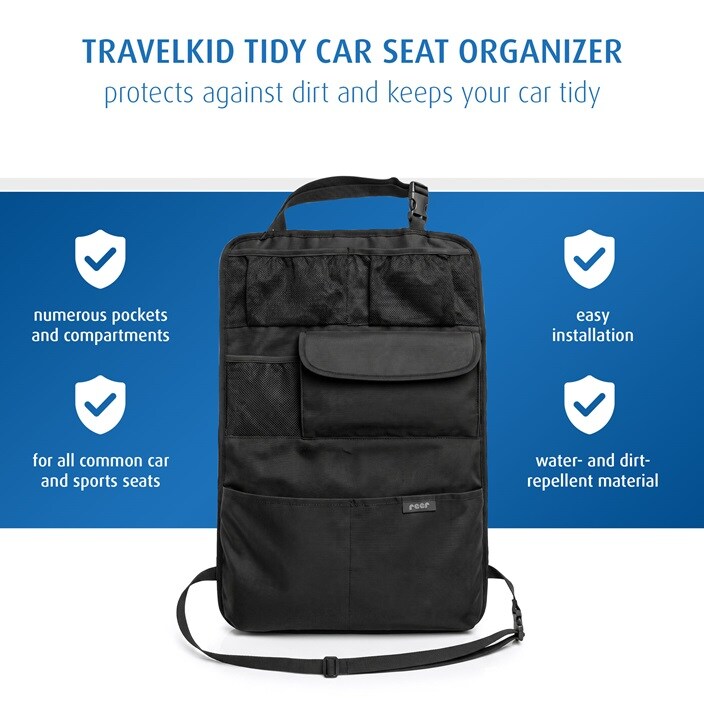 Sparkskydd med förvaring - Reer TravelKid Tidy Black