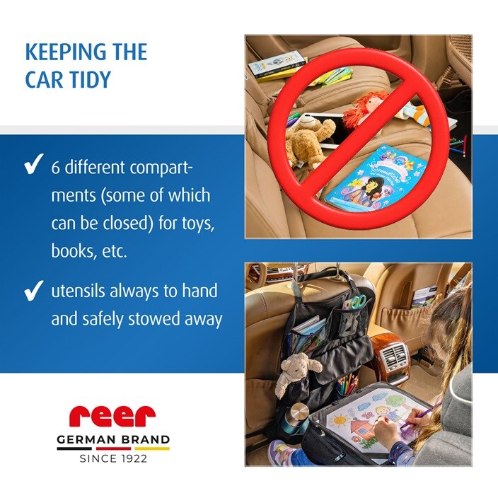 Sparkskydd med förvaring - Reer TravelKid Tidy Black