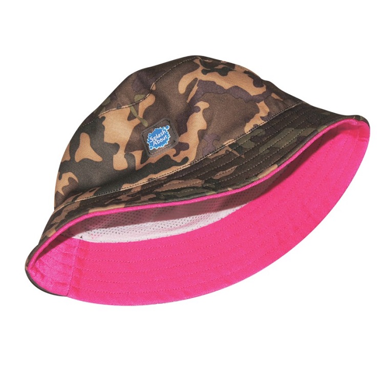 Solhatt barn SplashAbout Bucket Pink Camo