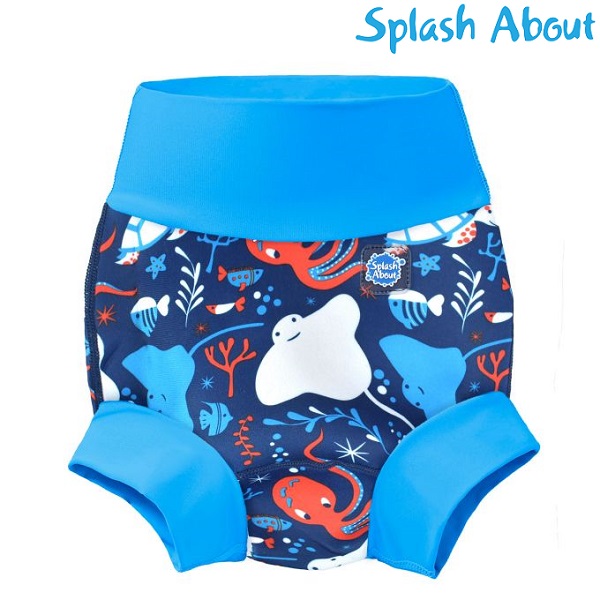 Badblöja SplashAbout Happy Nappy Under the Sea blå