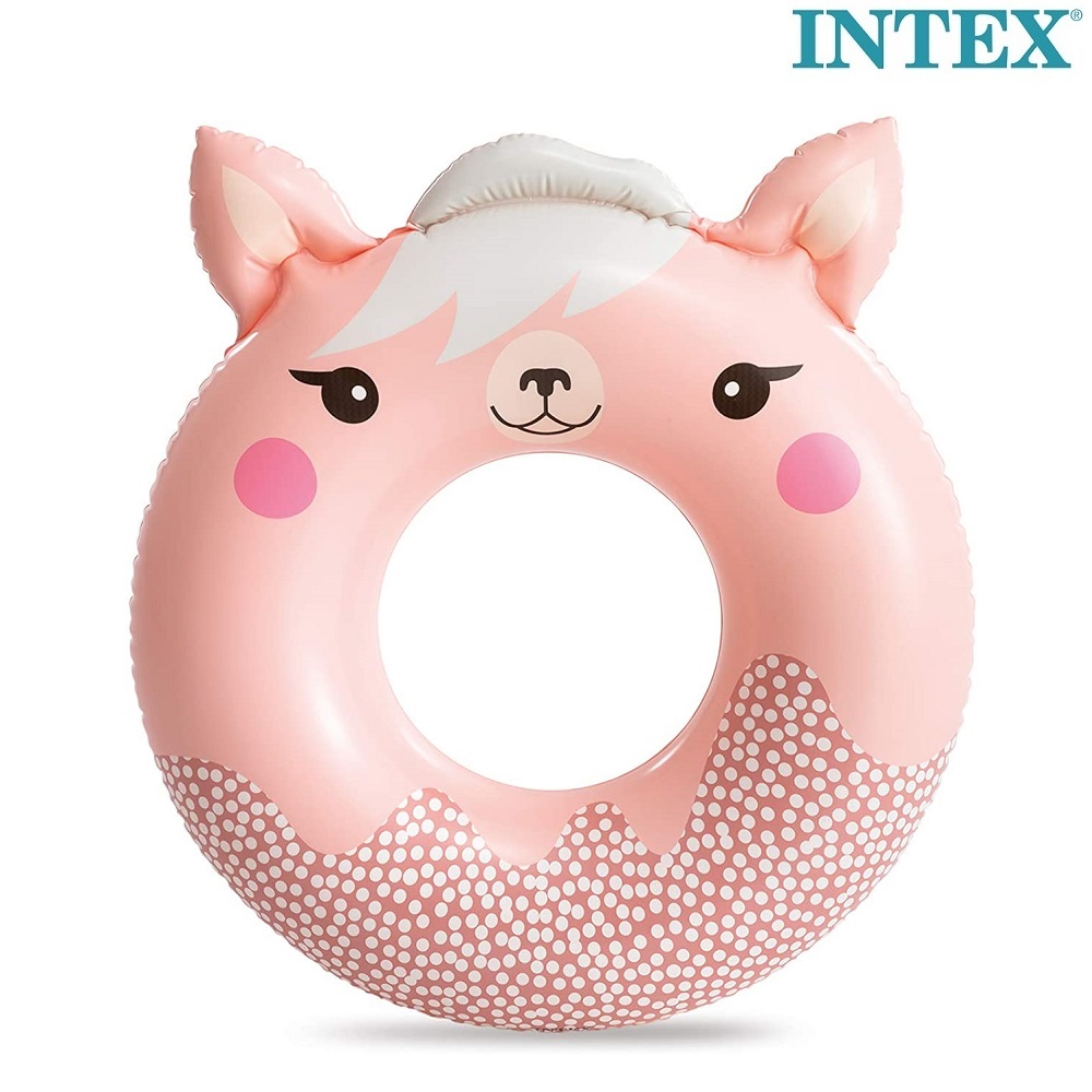 Badring för barn Intex Animal Pink stor