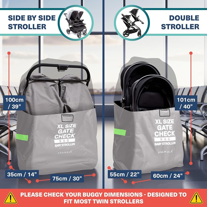 Transportväska för barnvagn Bramble Pram Bag Gate Check XL