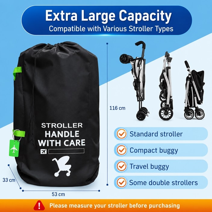 Transportväska till barnvagn Yeria Gate Check Stroller Transport Bag