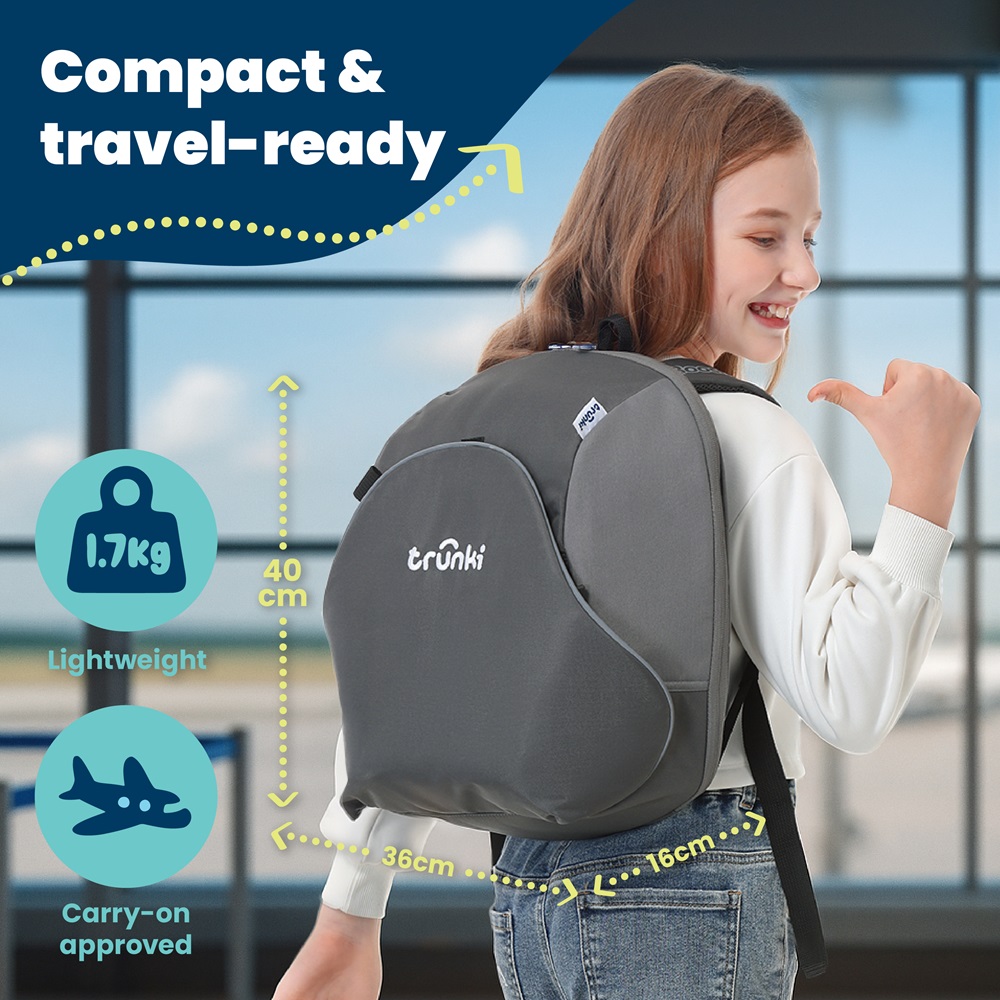 Bälteskudde - Trunki BoostApak Grey Bälteskudde - Trunki BoostApak Grey