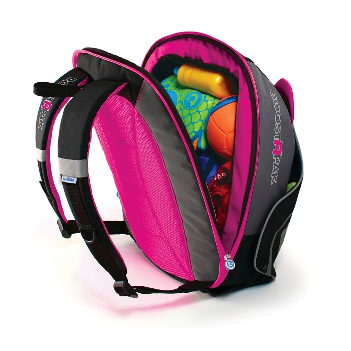 Trunki BoostApak kombinerad bältesstol och ryggsäck rosa