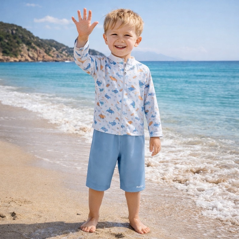 UV baddräkt för baby och barn Playshoes Dinos Allover UV baddräkt för baby och barn Playshoes Dinos Allover