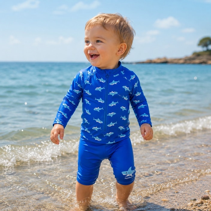 UV-dräkt för barn - Playshoes Shark