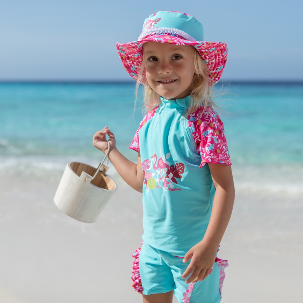 UV tröja och badbyxor (set) - Playshoes Flamingo