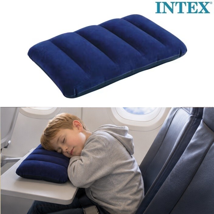 Uppblåsbar kudde för barn - Intex Blå