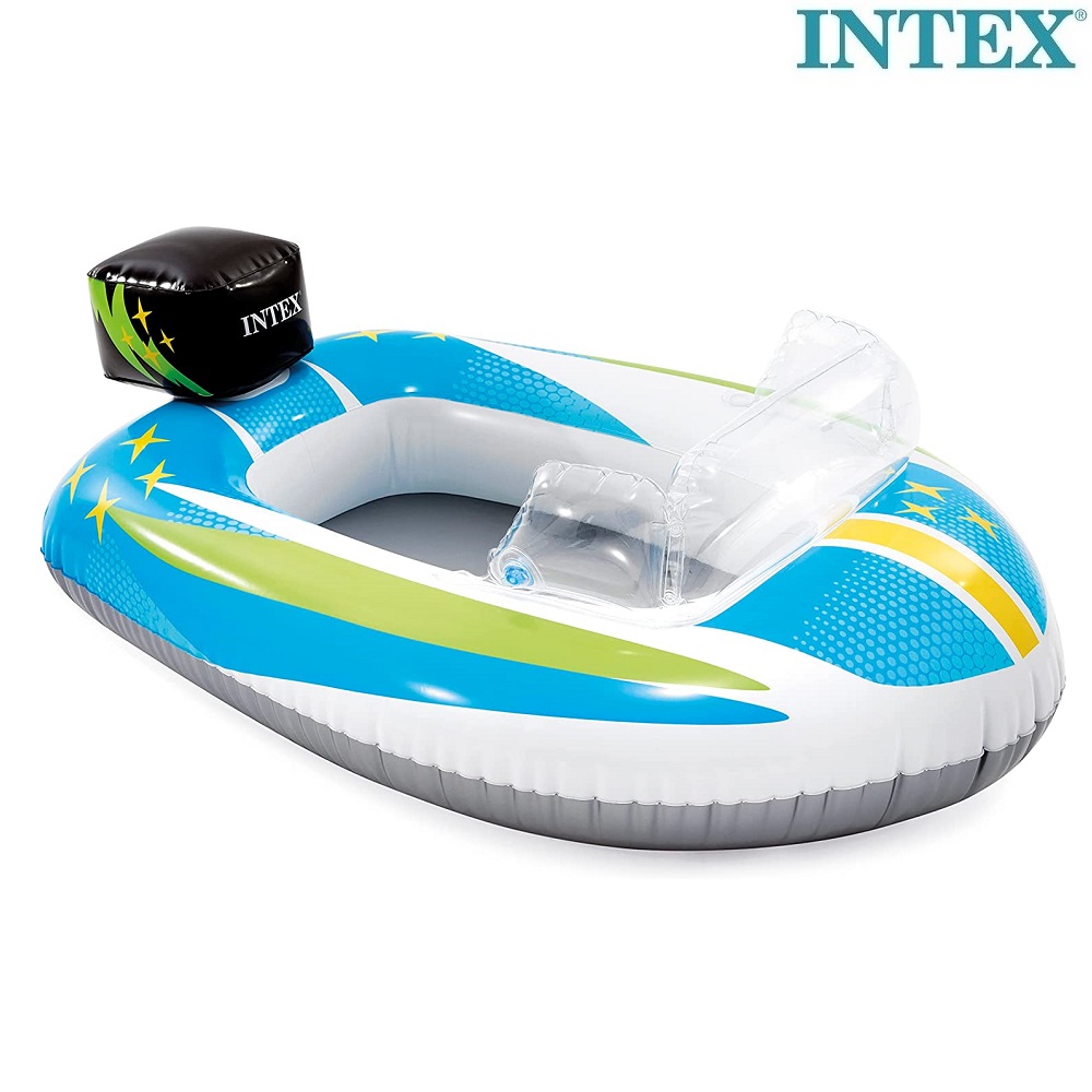 Uppblåsbar badbåt för barn Intex Blue