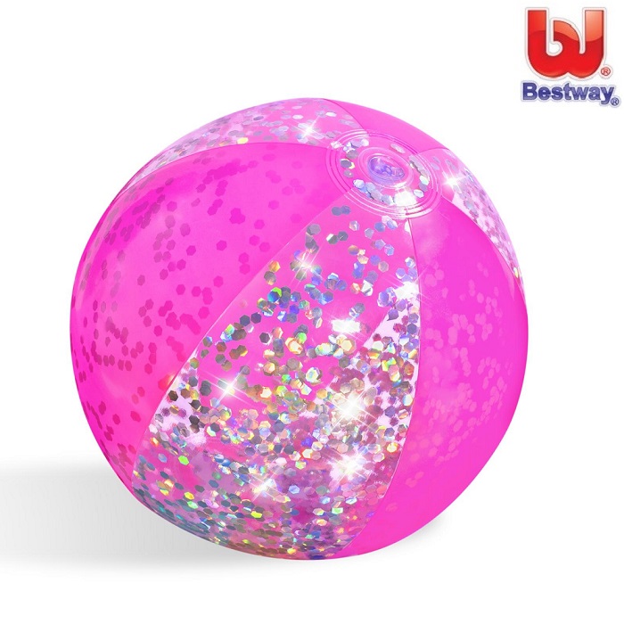 Uppblåsbar badboll Bestway Glitter Fusion Pink