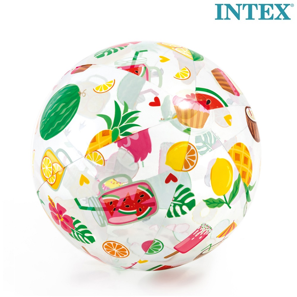 Uppblåsbar badboll Intex Tropcial Fruit