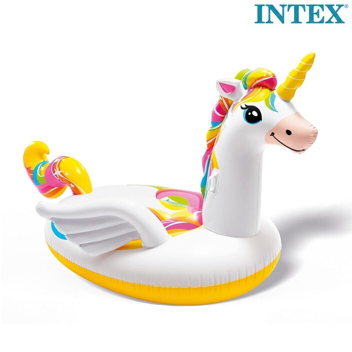 Uppblåsbart baddjur XXL - Intex Enhörning
