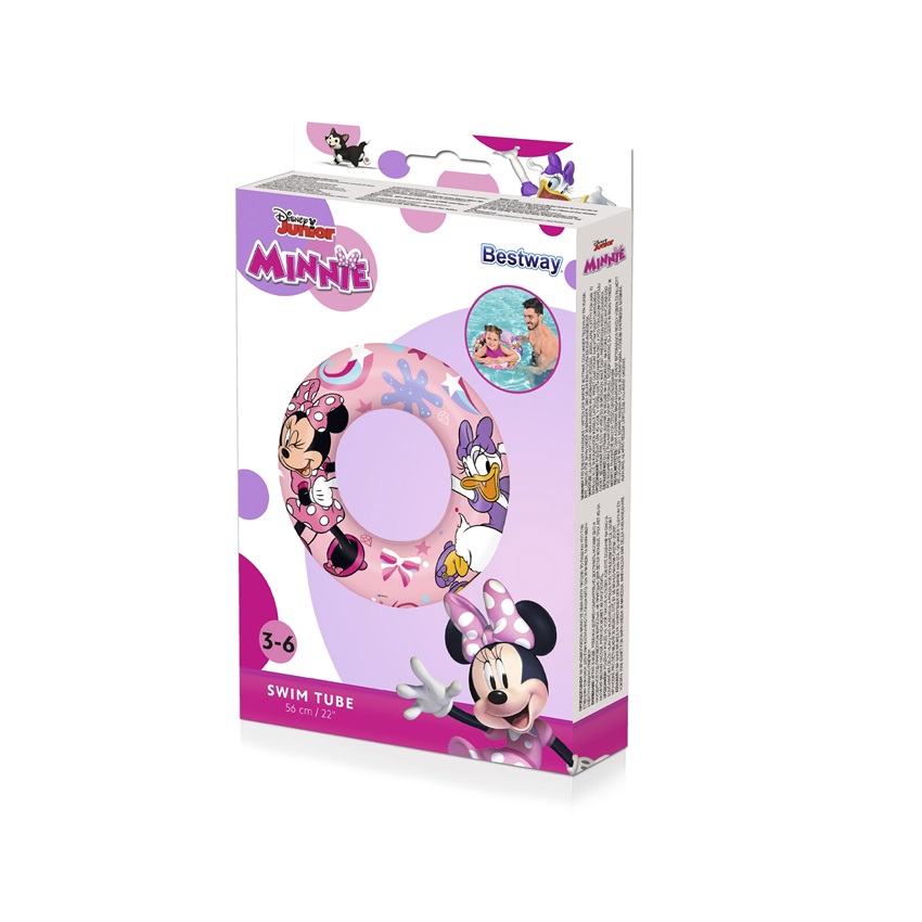 Uppblåsbar badring Bestway Minnie Mouse Pink