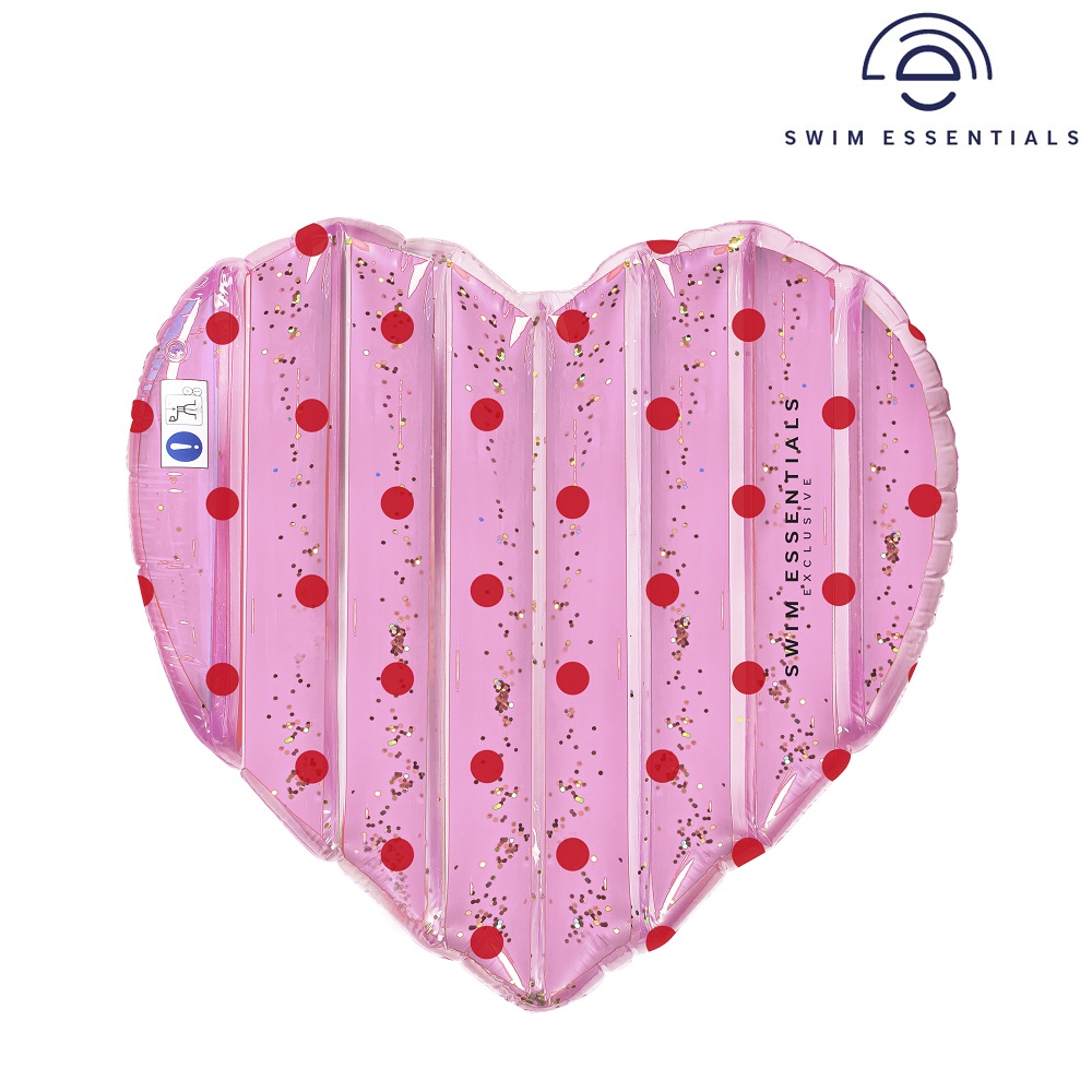 Uppblåsbar badmadrass Swim Essentials Pink Heart