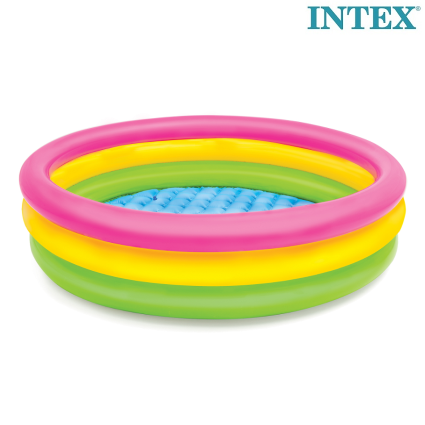 Uppblåsbar barnbassäng Intex Rainbow