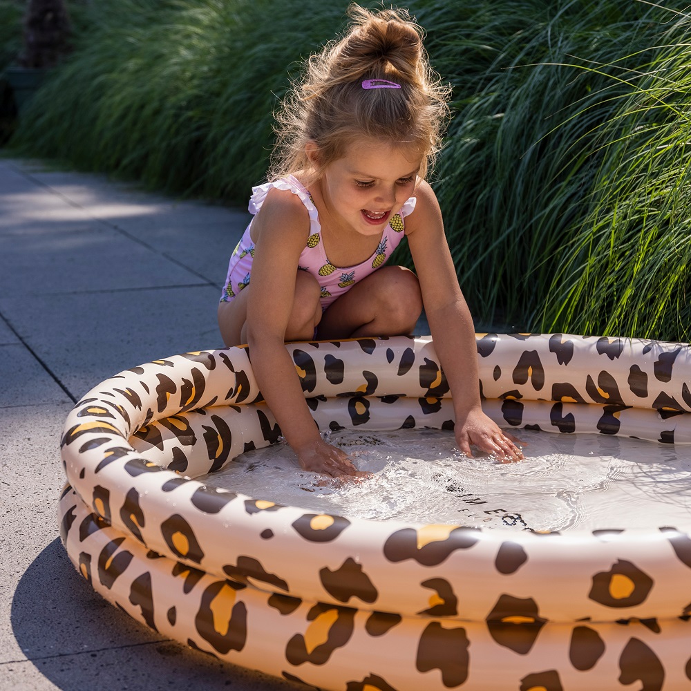 Uppblåsbar barnbassäng Swim Essentials Beige Leopard