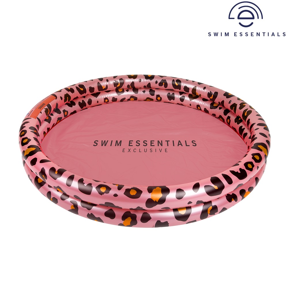 Uppblåsbar barnbassäng Swim Essentials Pink Leopard