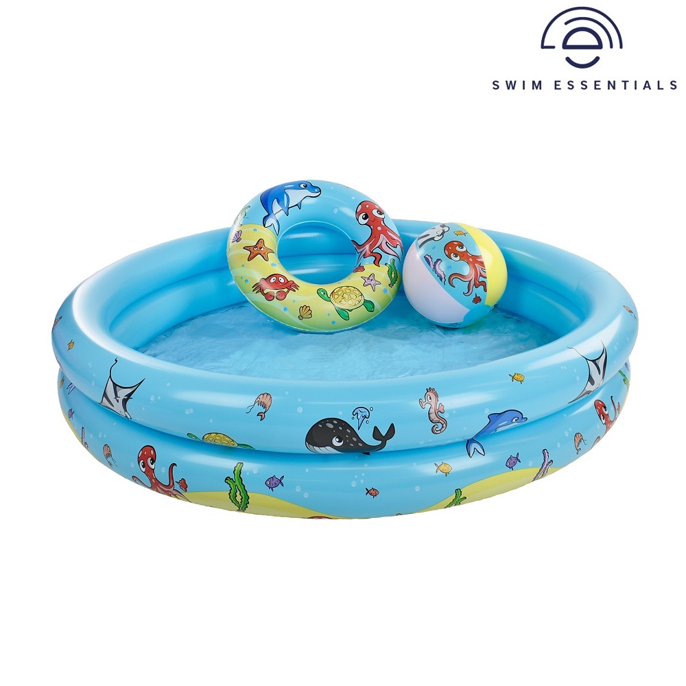 Uppblåsbar barnbassäng Swim Essentials Sea Animals