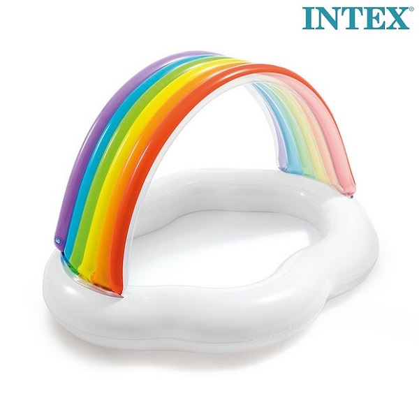 Uppblåsbar barnbassäng Intex Cloud and Rainbow