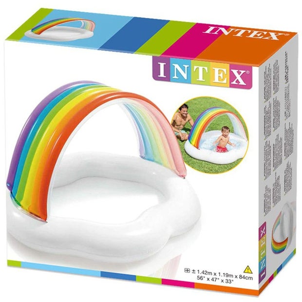 Uppblåsbar barnbassäng Intex Cloud and Rainbow