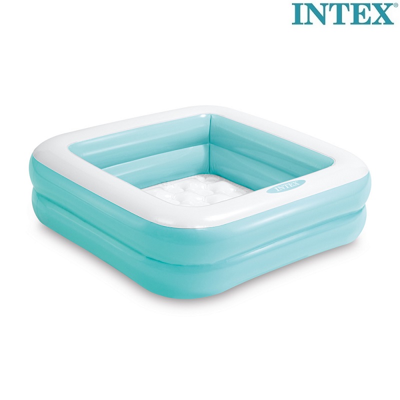 Uppblåsbar barnpool Intex Square Light Blue