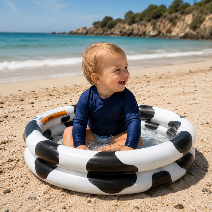 Uppblåsbar mini barnpool Swim Essentials Cow