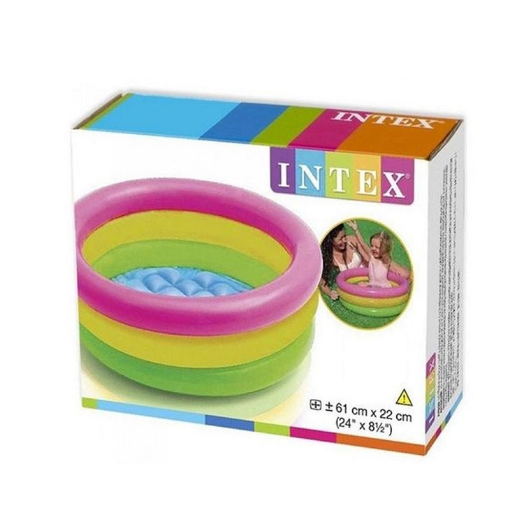 Uppblåsbar barnbassäng Intex Rainbow