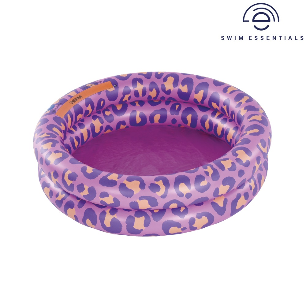Uppblåsbar barnbassäng Swim Essentials Purple Leopard Mini