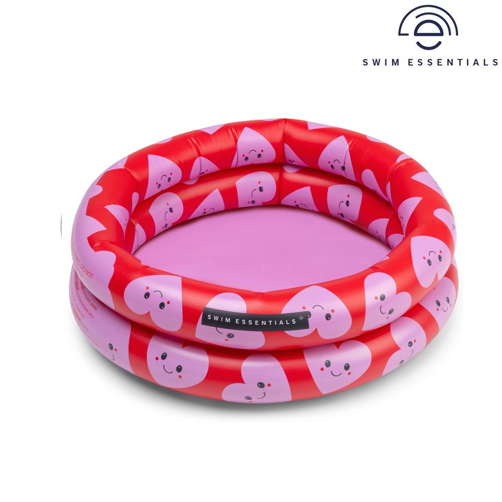 Uppblåsbar barnpool Swim Essentials Pink Hearts