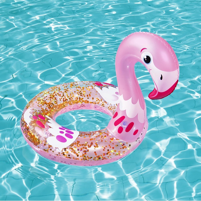 Uppblåsbar badring Bestway Flamingo
