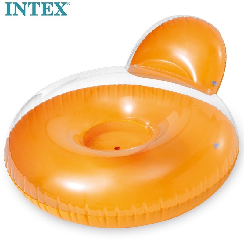 Uppblåsbar stol till pool Intex Orange