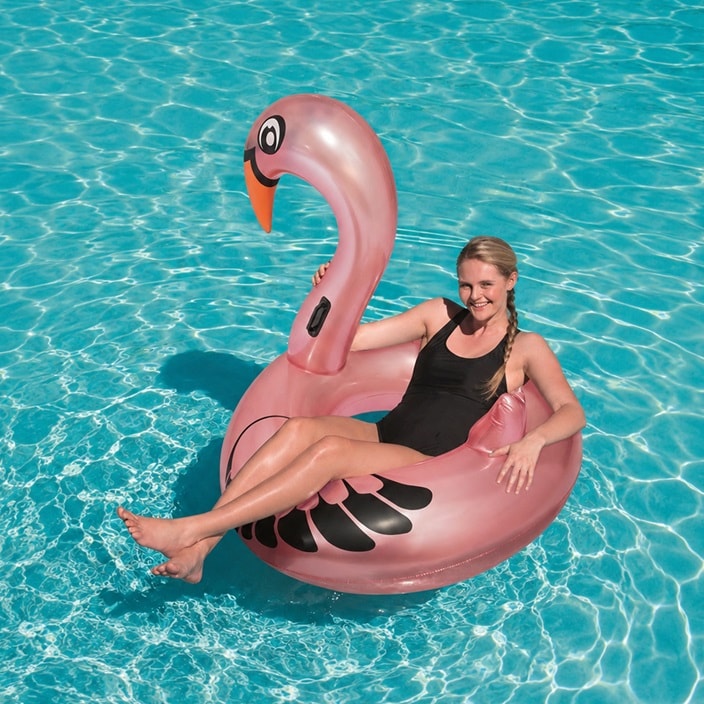 Uppblåsbart badring XXL Bestway Fashion Flamingo