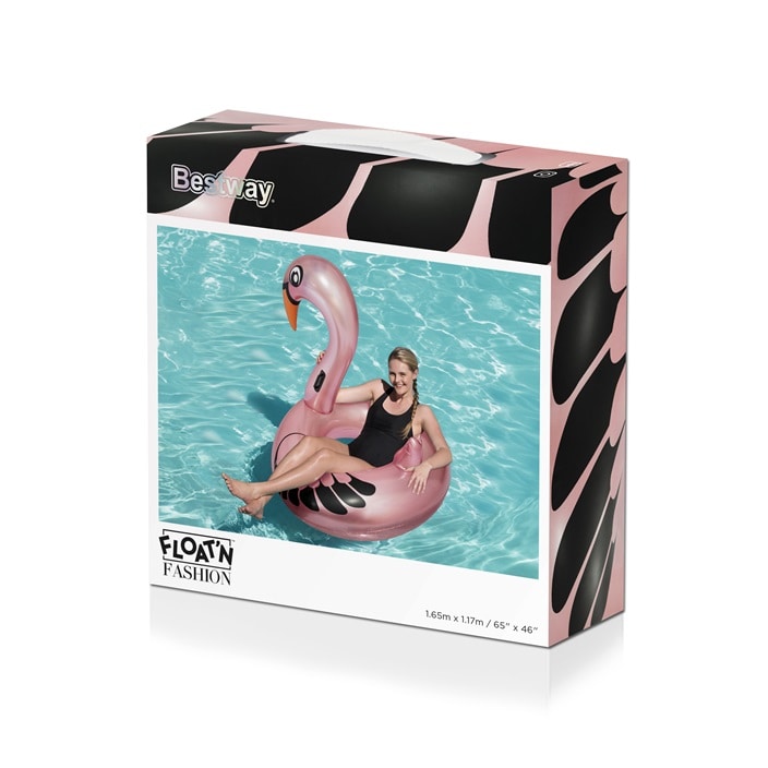 Uppblåsbart badring XXL Bestway Fashion Flamingo