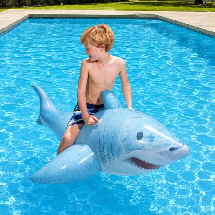Uppblåsbart baddjur XXL - Bestway Shark