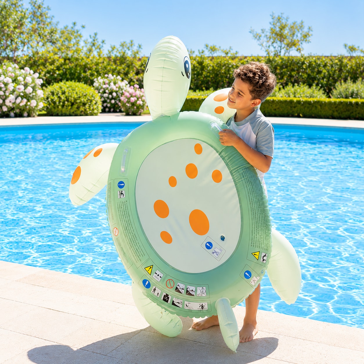 Uppblåsbart baddjur XXL - Swim Essentials Turtle