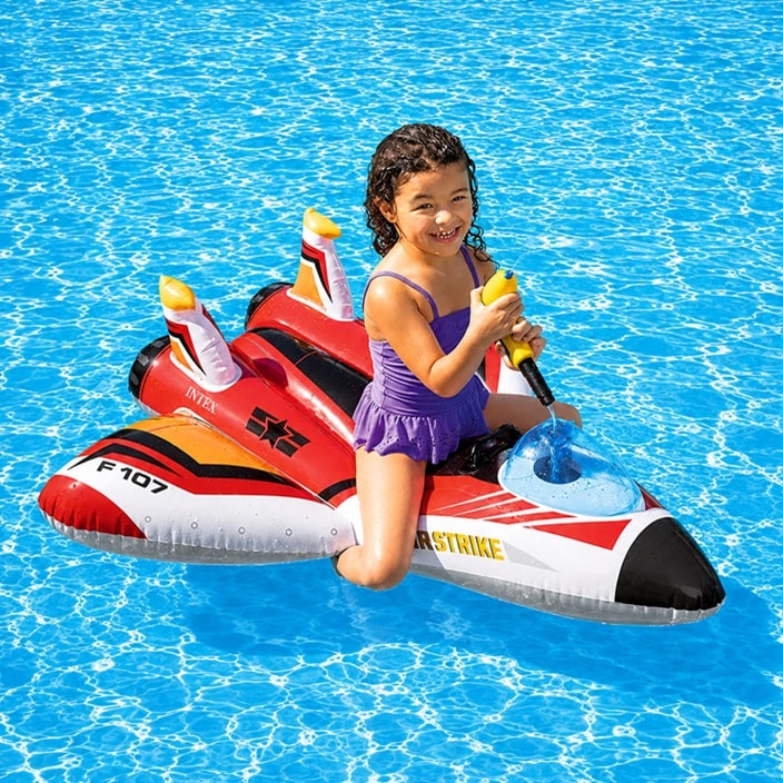 Uppblåsbart flygplan - Intex Water Gun Plane Red