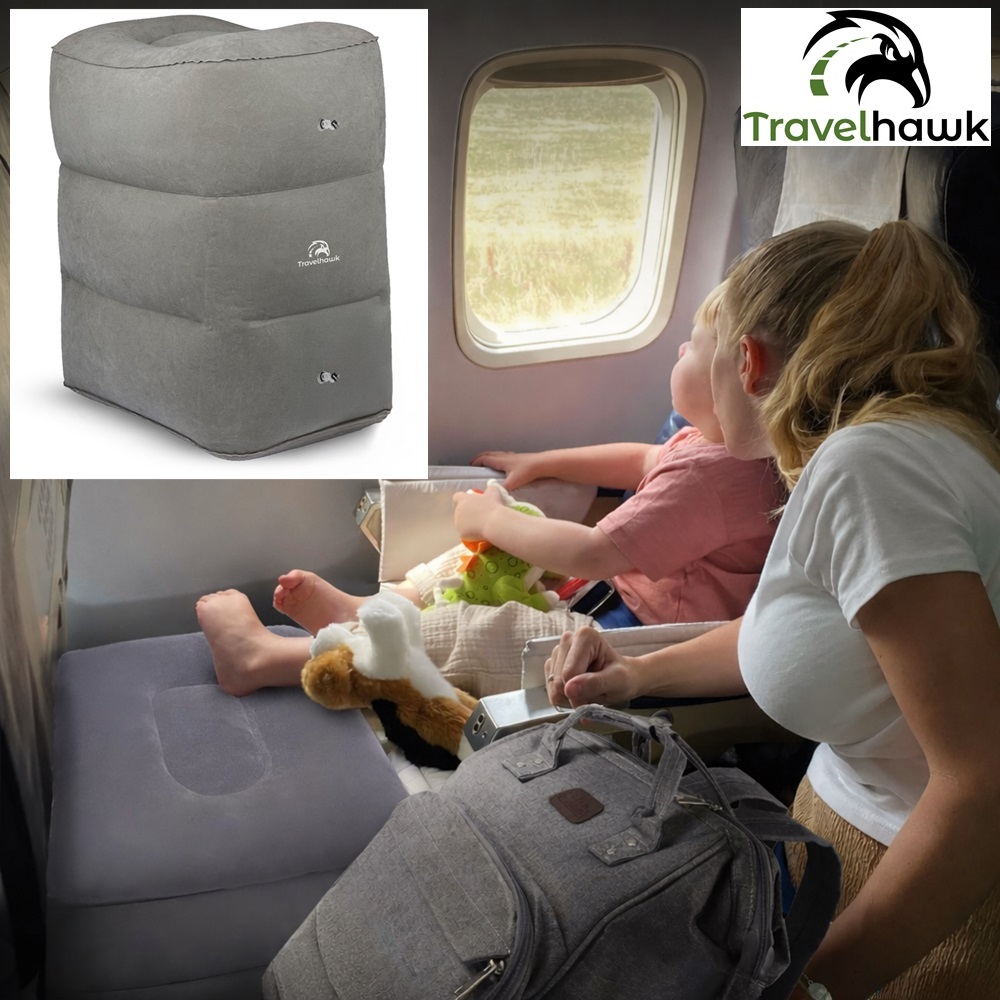 Uppblåsbart fotstöd - Travelhawk Flygstolsdyna