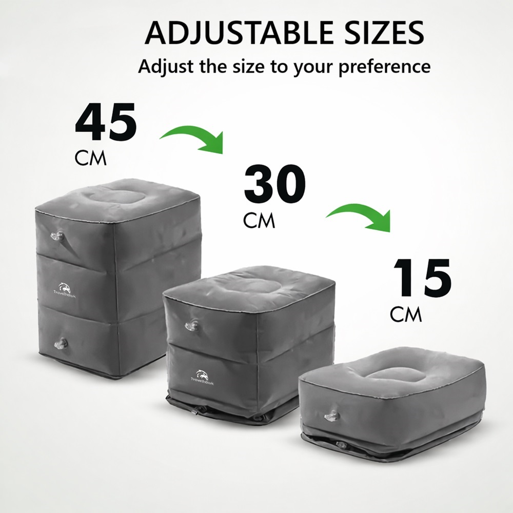 Uppblåsbart fotstöd - Travelhawk Flygstolsdyna