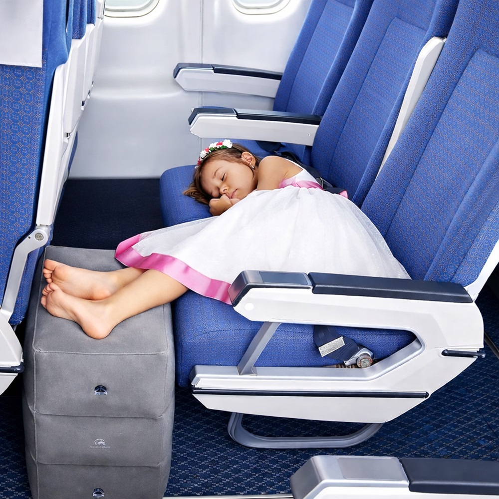 Uppblåsbart fotstöd - Travelhawk Flygstolsdyna Uppblåsbart fotstöd - Travelhawk Flygstolsdyna