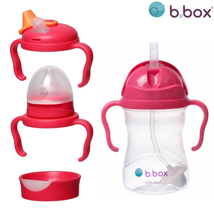 Vattenflaska till barn - B.box Transition Pack Raspberry