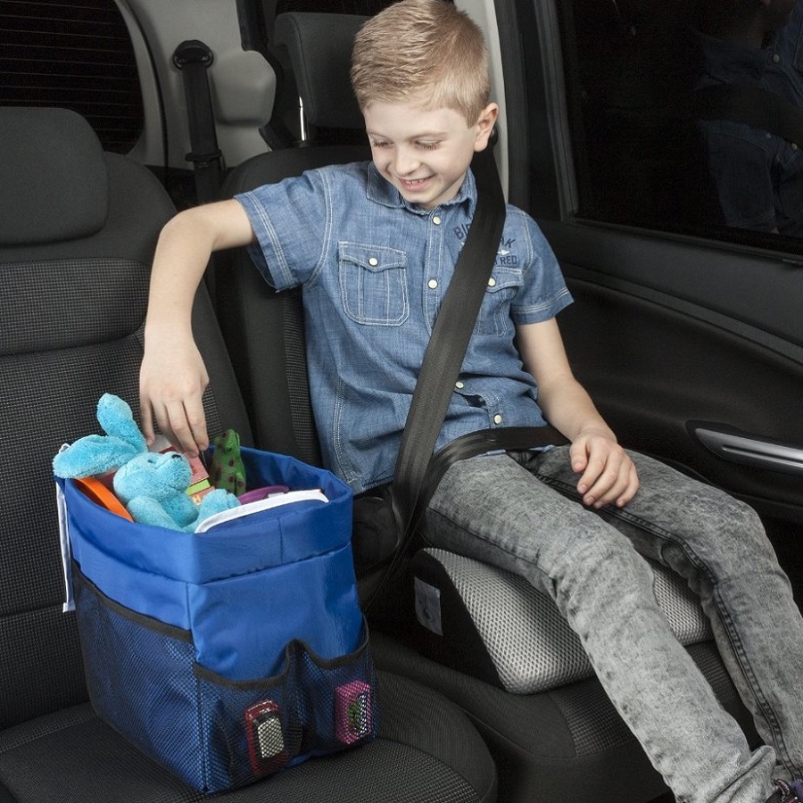 Förvaringslåda för baksätet Walser Travel Organizer Curvex Blå