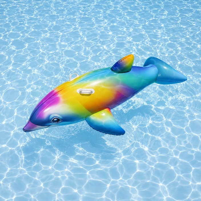 Baddjur för barn Bestway Rainbow Dolphine XXL